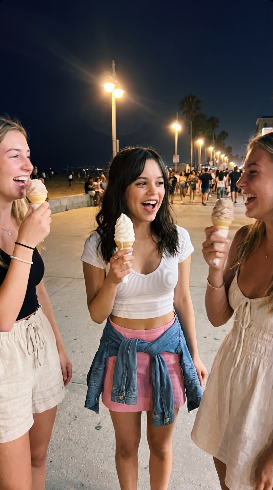 Freya Allan Beach Ice Cream Night — AI image prompt — Nano Banana Pro — Cinematic, Realistic - 4