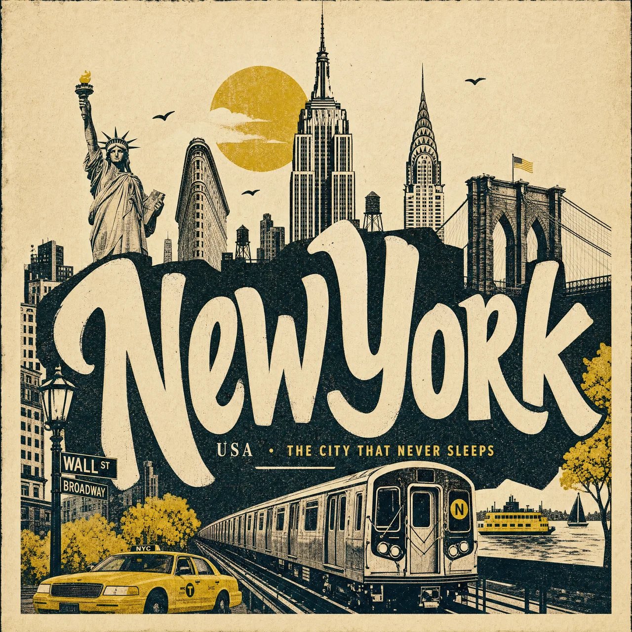 빈티지 여행 포스터 템플릿 — AI image prompt — GPT Image 2 — Typography, Poster, Vintage - 2
