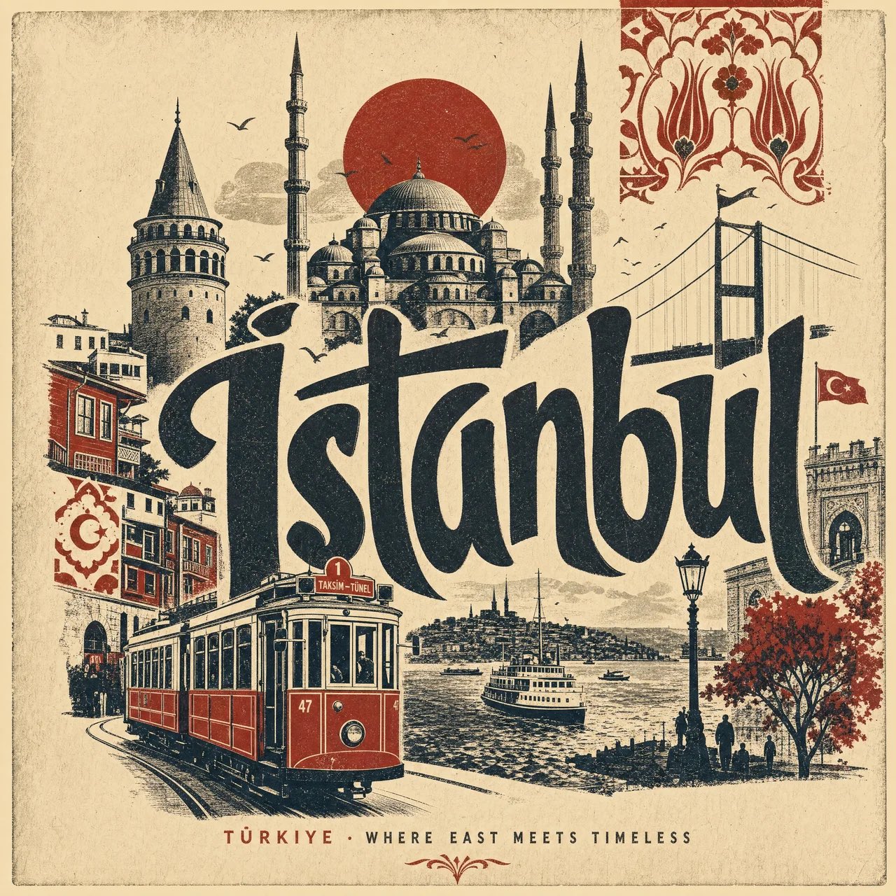 빈티지 여행 포스터 템플릿 — AI image prompt — GPT Image 2 — Typography, Poster, Vintage - 3