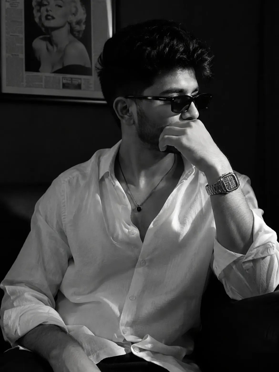 Luxury Black-and-White Editorial Portrait — AI image prompt — GPT Image 2 — Portrait, Black & White, Cinematic