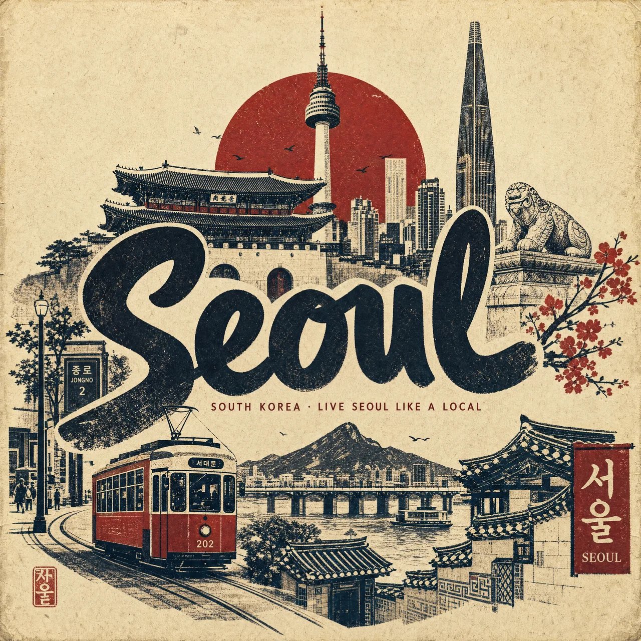 빈티지 여행 포스터 템플릿 — AI image prompt — GPT Image 2 — Typography, Poster, Vintage - 4