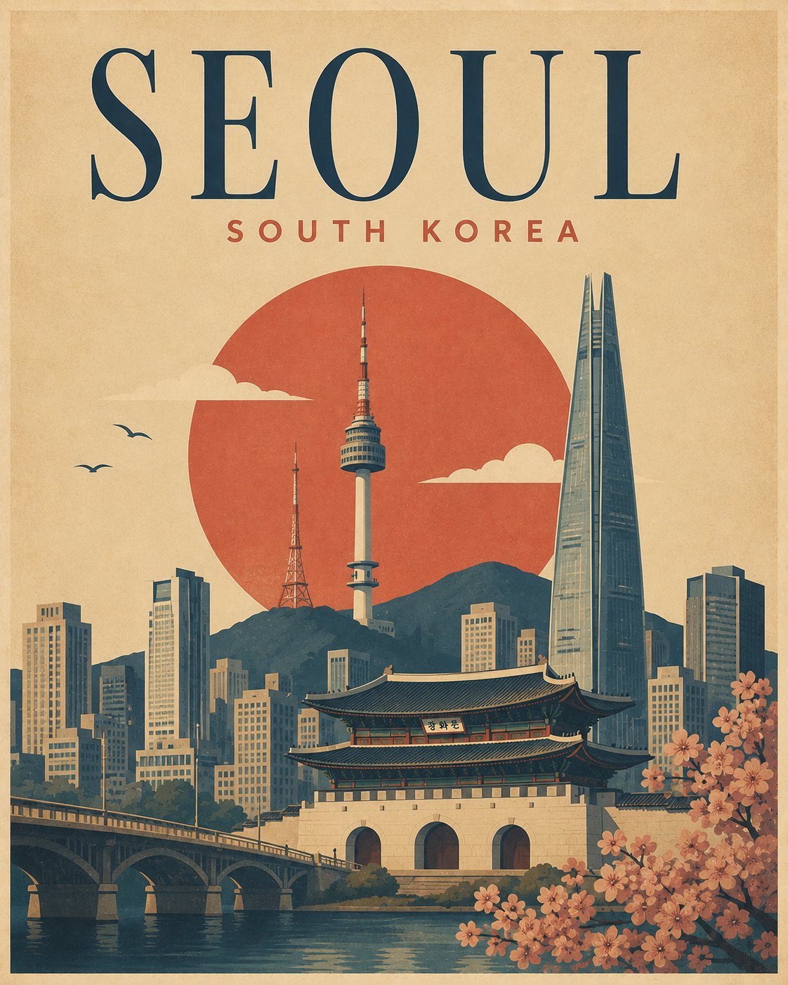 极简复古旅行海报 — AI image prompt — GPT Image 2 — Poster, Vintage, Typography - 2