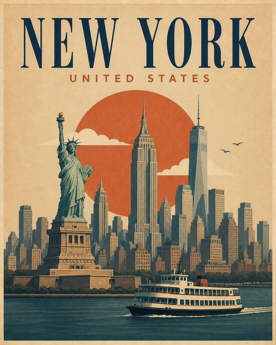 极简复古旅行海报 — AI image prompt — GPT Image 2 — Poster, Vintage, Typography - 4