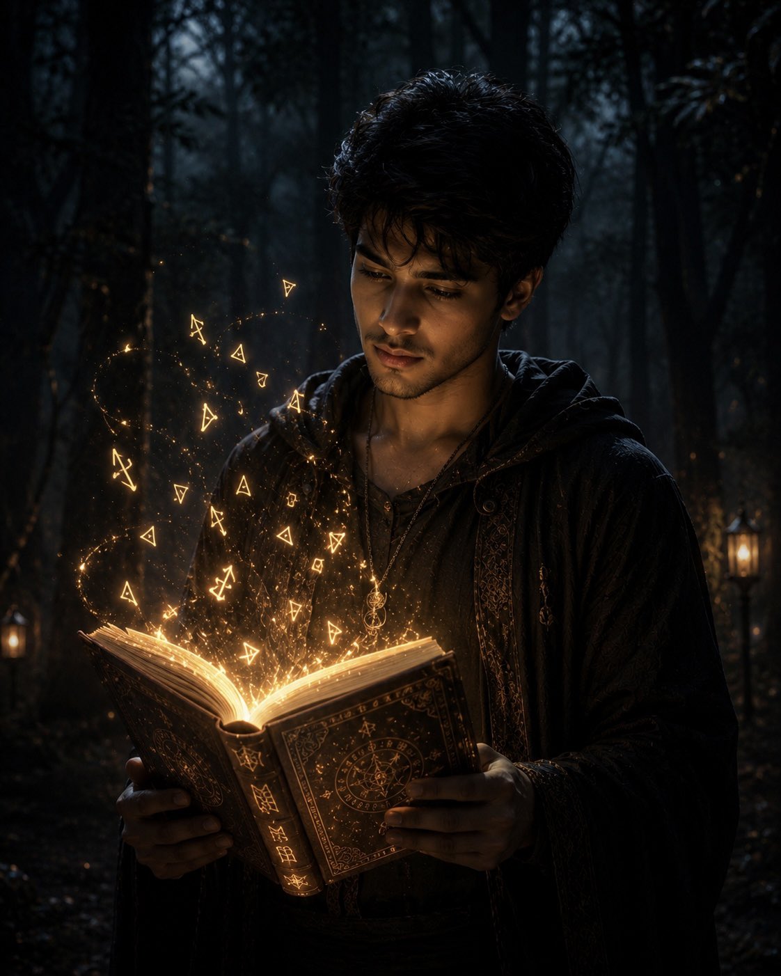 神秘森林书本肖像 — AI image prompt — GPT Image 2 — Dark, Mysterious, Cinematic - 2