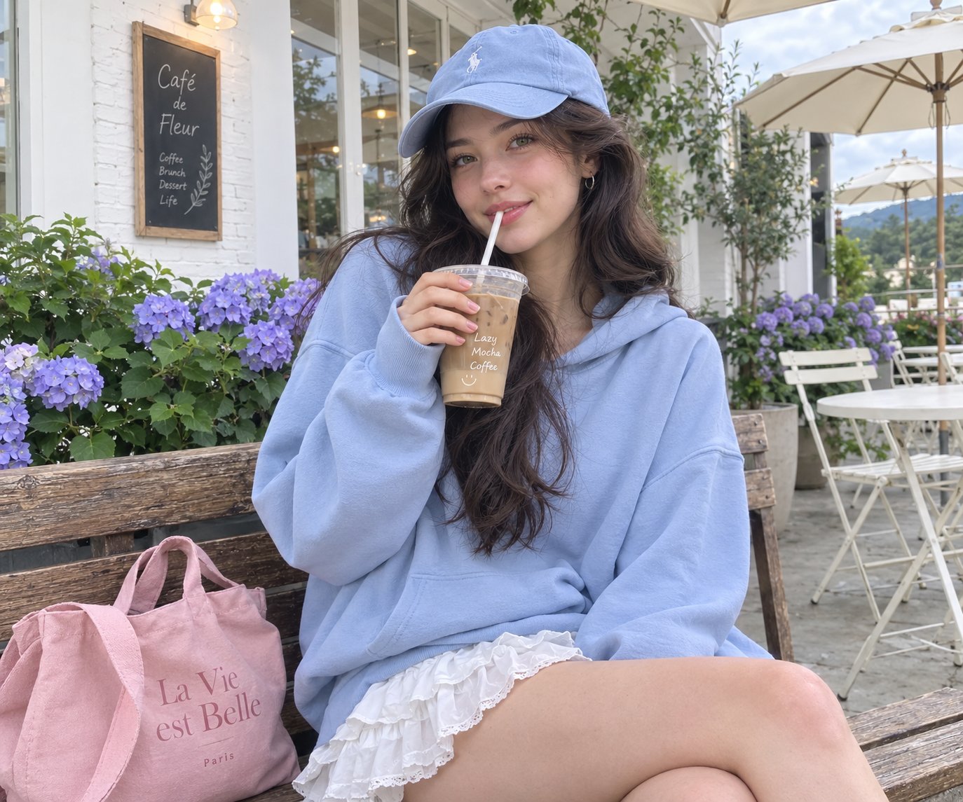Café Patio Lifestyle Portrait — AI image prompt — GPT Image 2 — Realistic, Character, Cinematic - 2