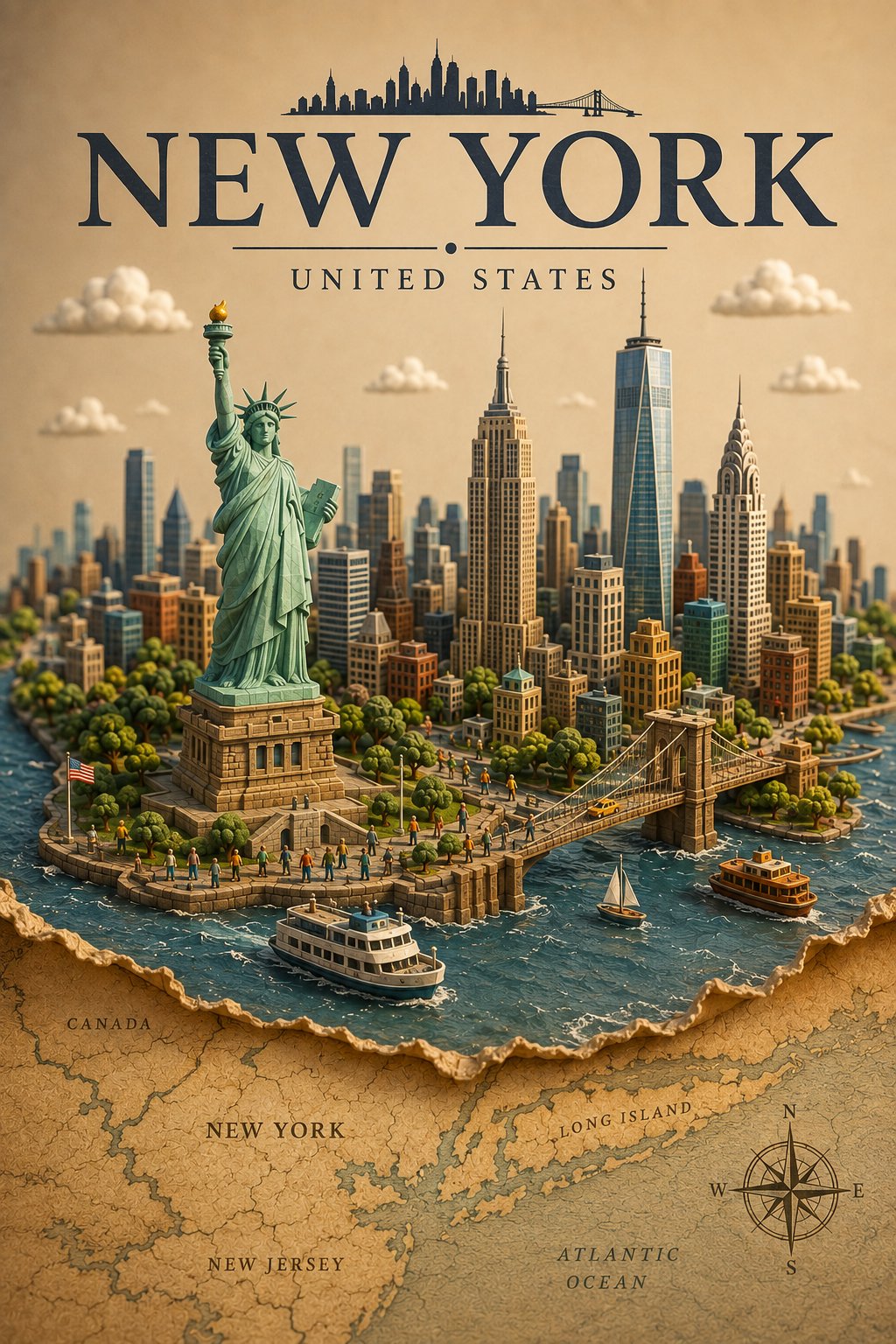 Miniature Travel Poster Diorama — AI image prompt — GPT Image 2 — Poster, 3D Render - 4
