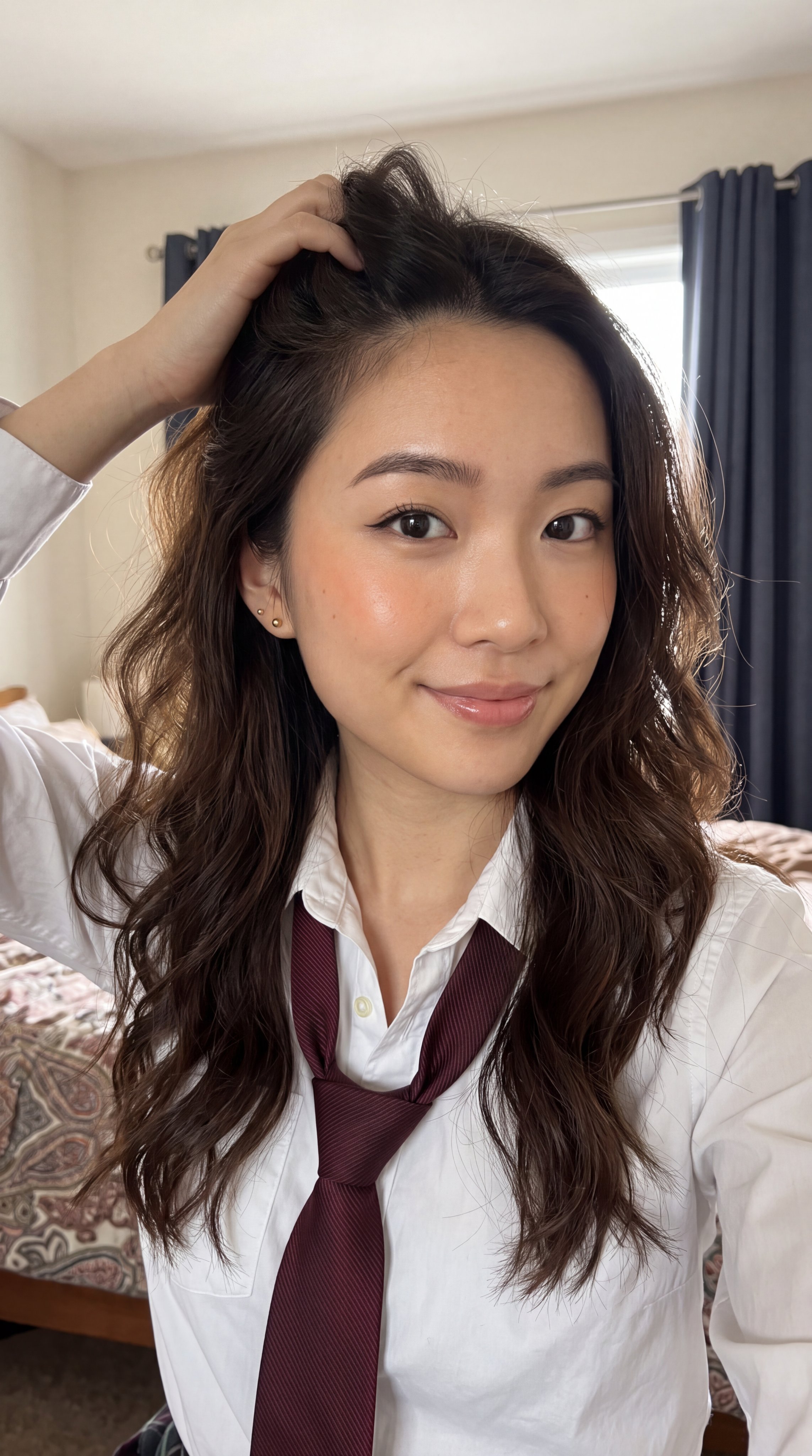 ar 9:16 4K

A close-up selfie portrait of a young East Asian woman with long, wavy dark brown hair c — AI image prompt — Nano Banana