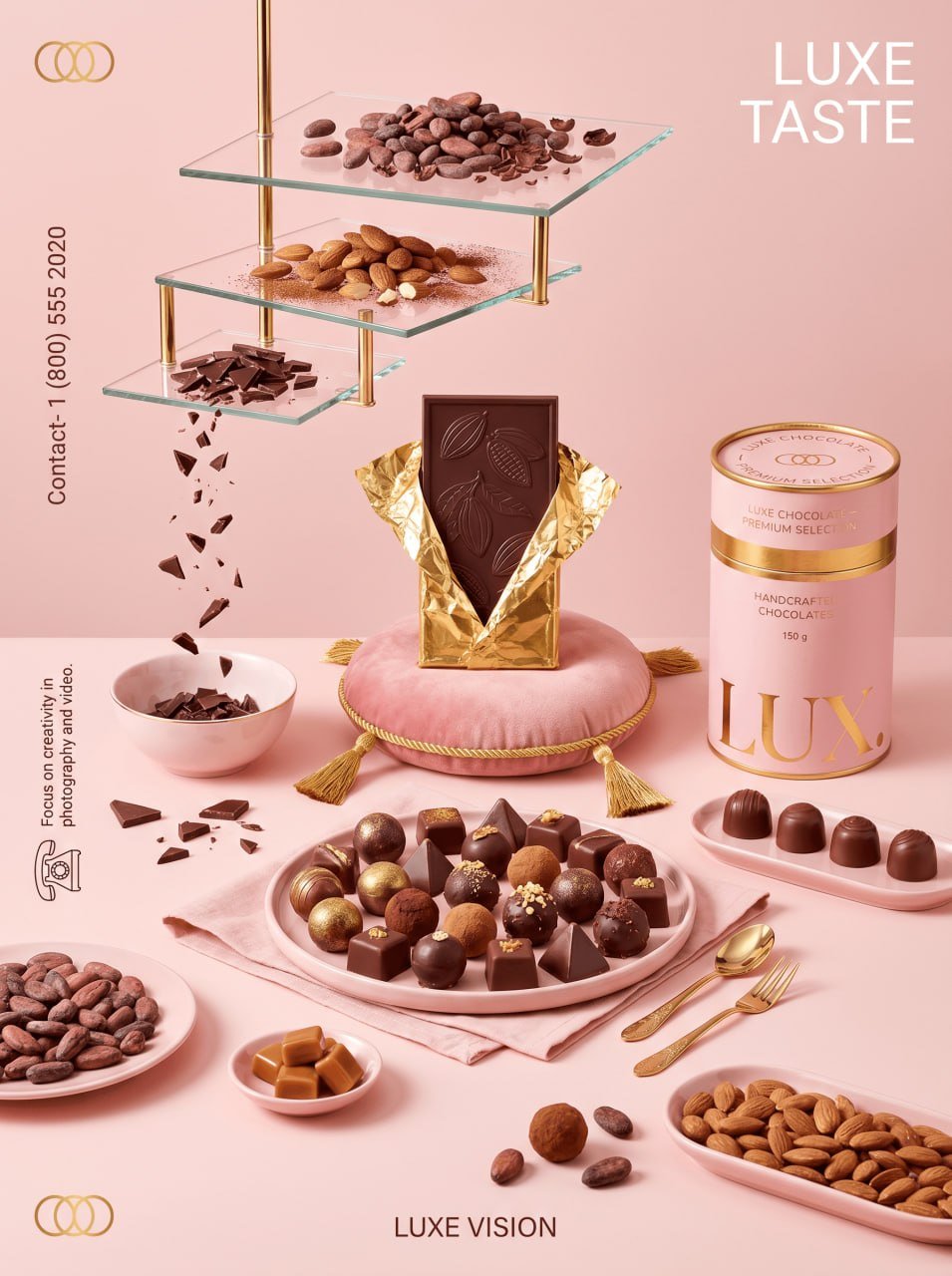 Premium Chocolate Advertisement Still Life — AI image prompt — Nano Banana — Still Life, Food, Advertising - 2