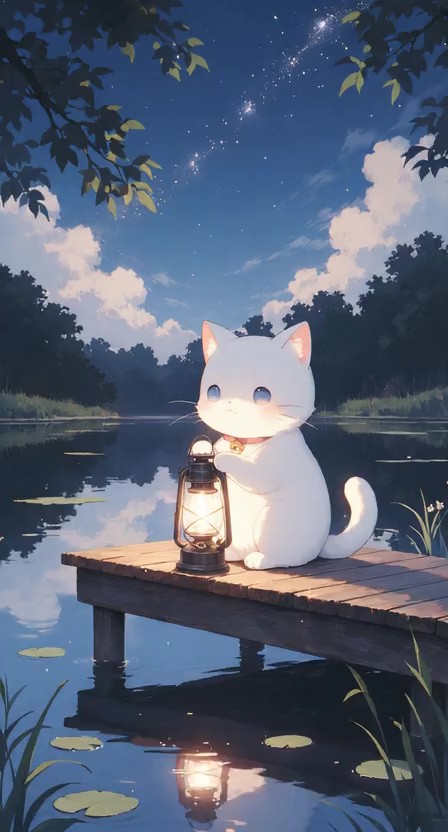 Polar Bear Dreaming by Water — AI image prompt — Nano Banana — Animals, Anime, Cityscape - 2