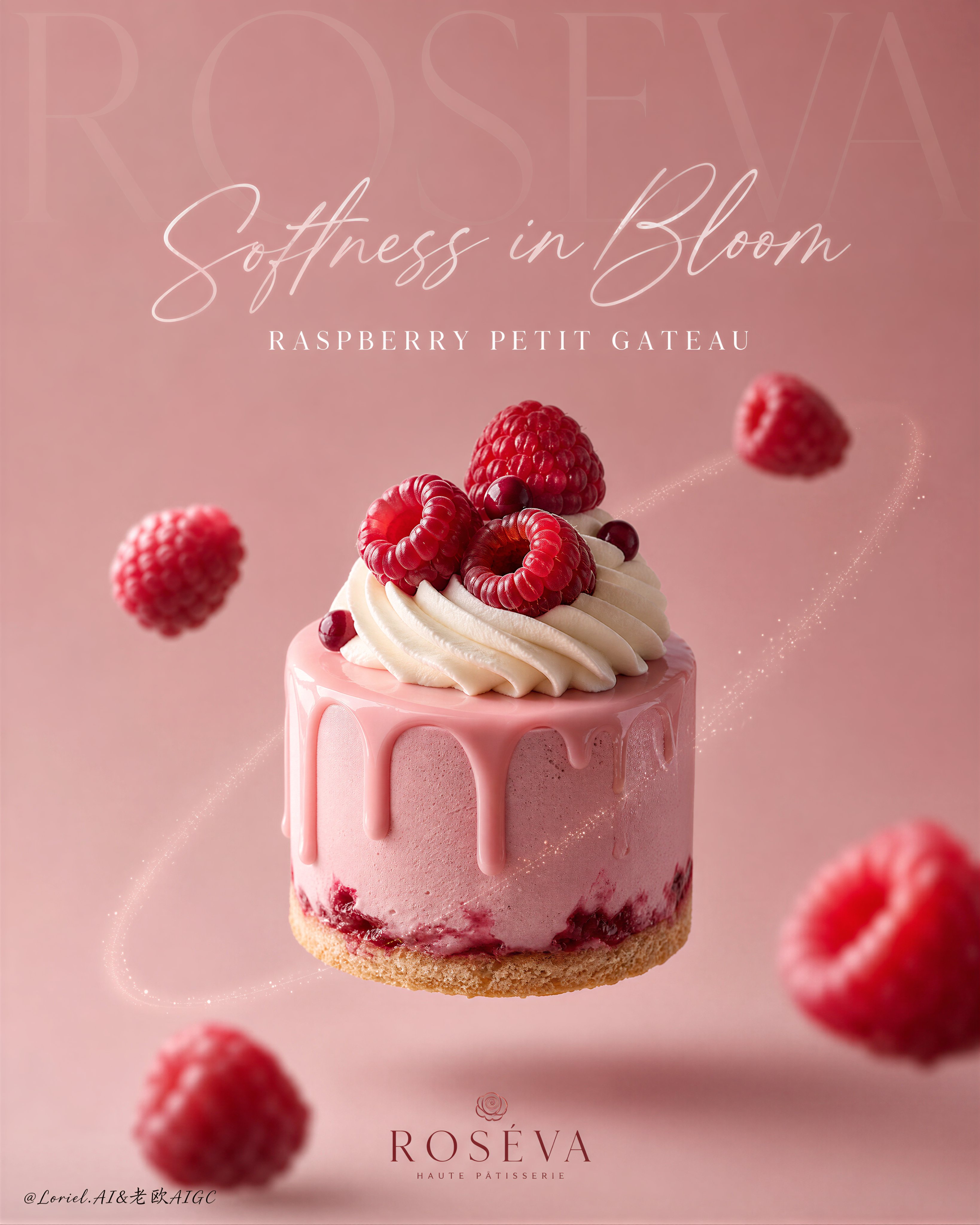 Luxury Raspberry Mousse Campaign Poster — AI image prompt — GPT Image 2 — Food, Advertising, Poster - 2