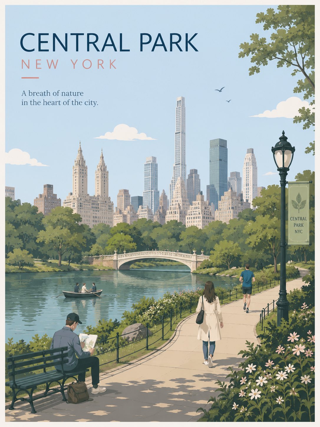 Minimal Flat-Vector City Travel Poster — AI image prompt — GPT Image 2 — Cityscape, Minimalist, Poster - 3