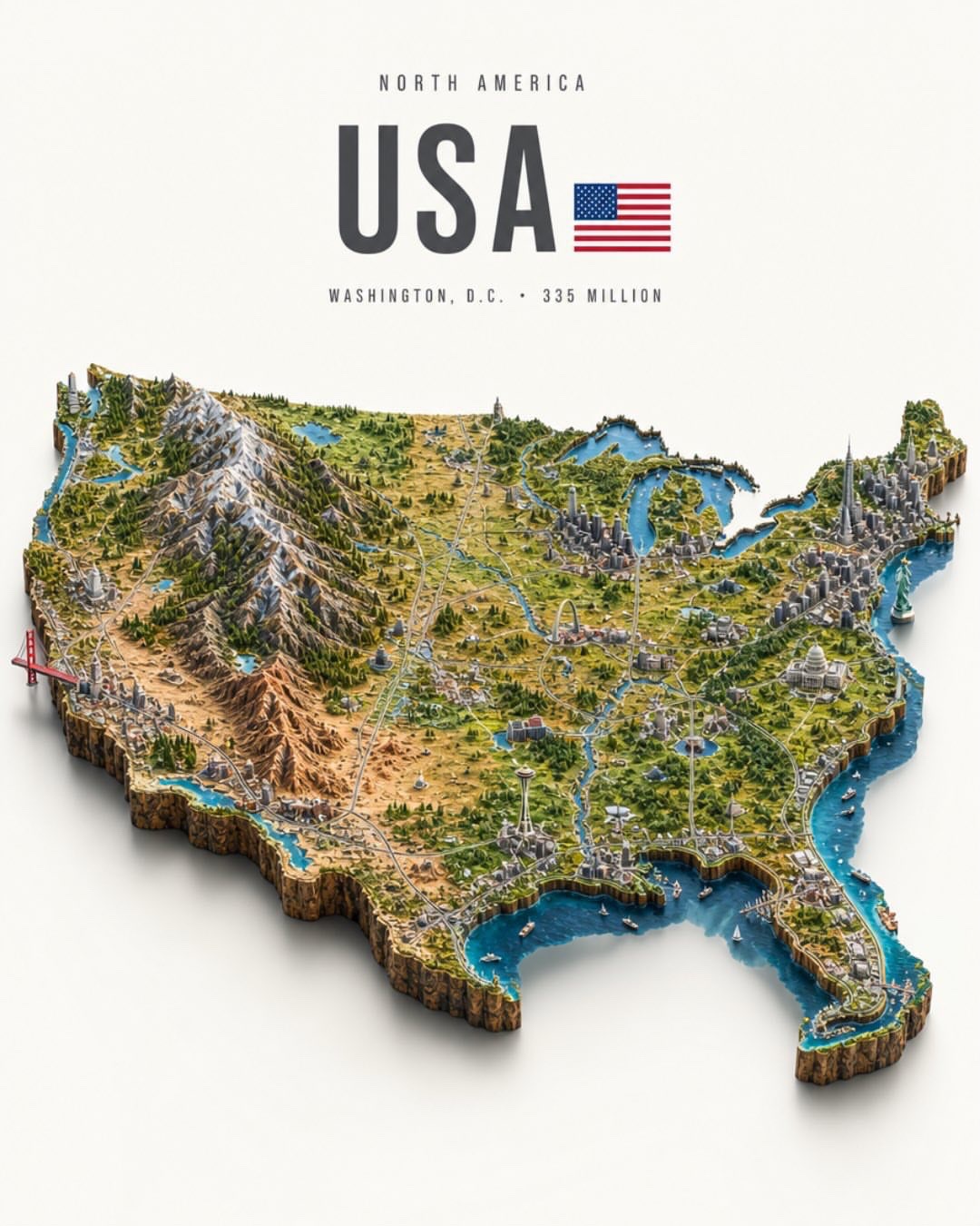 Country Diorama Editorial Poster — AI image prompt — GPT Image 2 — Surreal, Aerial, Realistic - 3