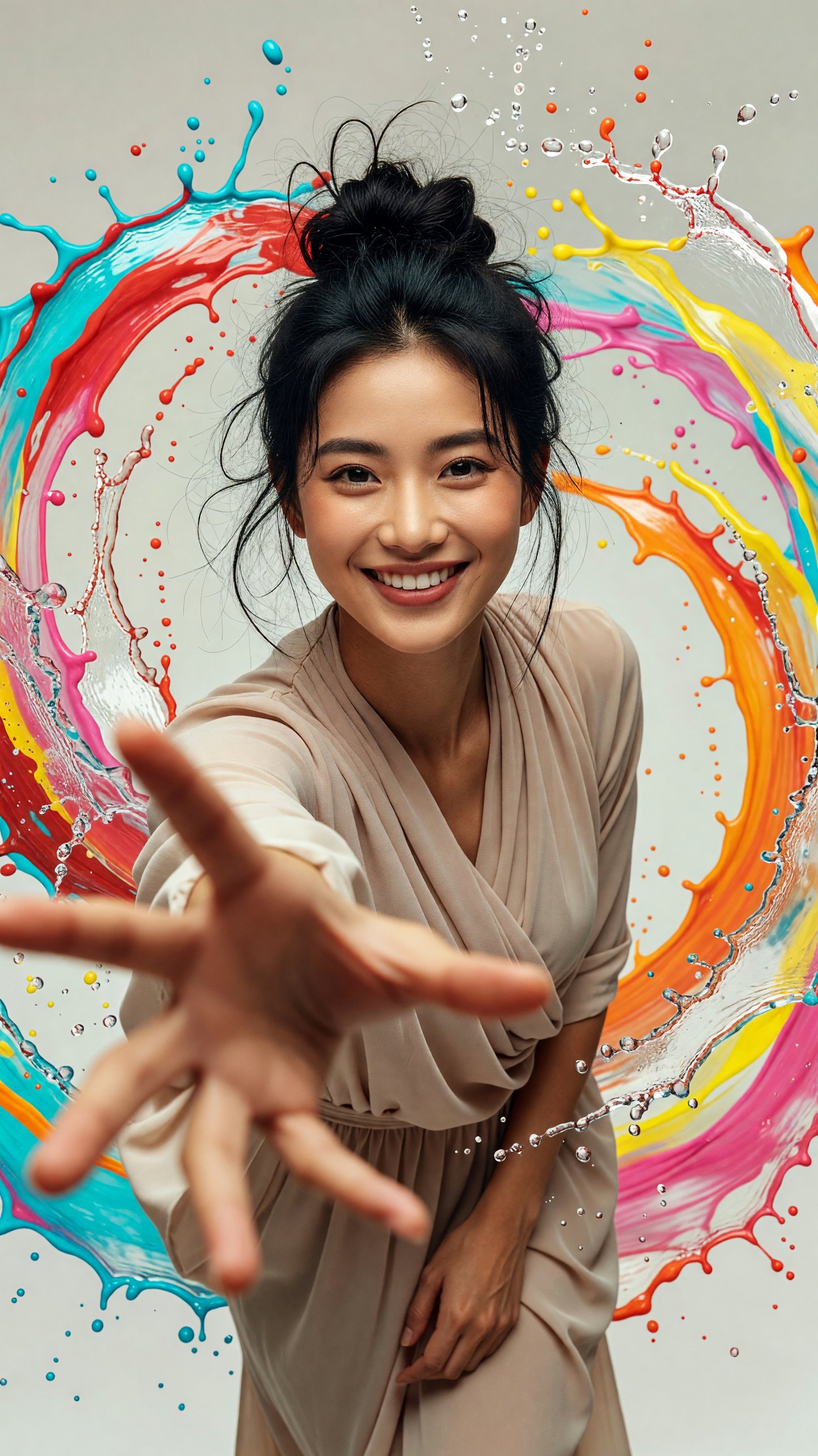 Dynamic Colorful Splash Portrait — AI image prompt — Grok Imagine 2 — Cinematic, Fantasy, Portrait - 3