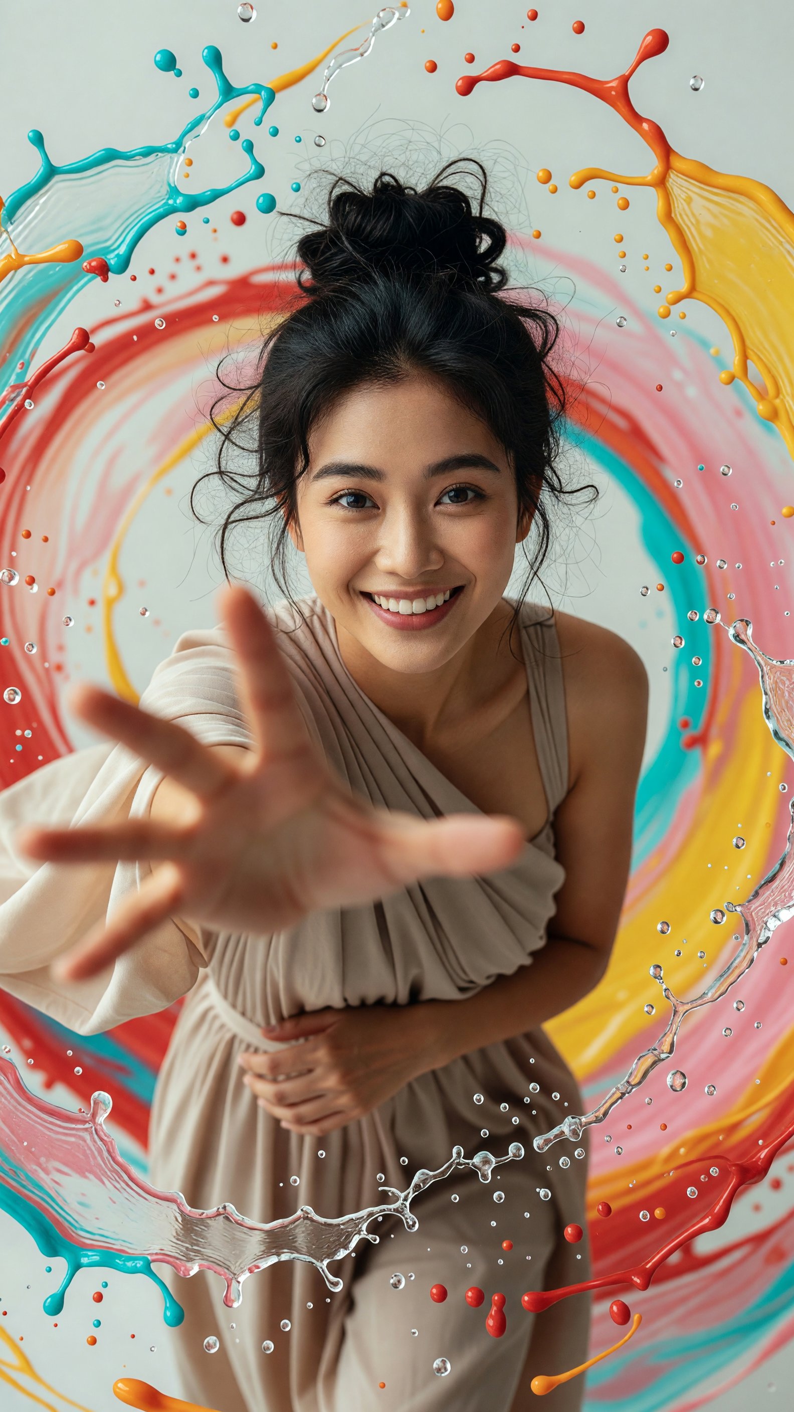 Dynamic Colorful Splash Portrait — AI image prompt — Grok Imagine 2 — Cinematic, Fantasy, Portrait - 4