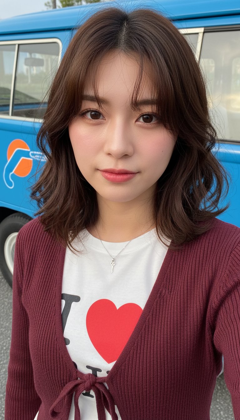 Young Woman Selfie with Van — AI image prompt — Nano Banana — Character, Portrait, Realistic - 3