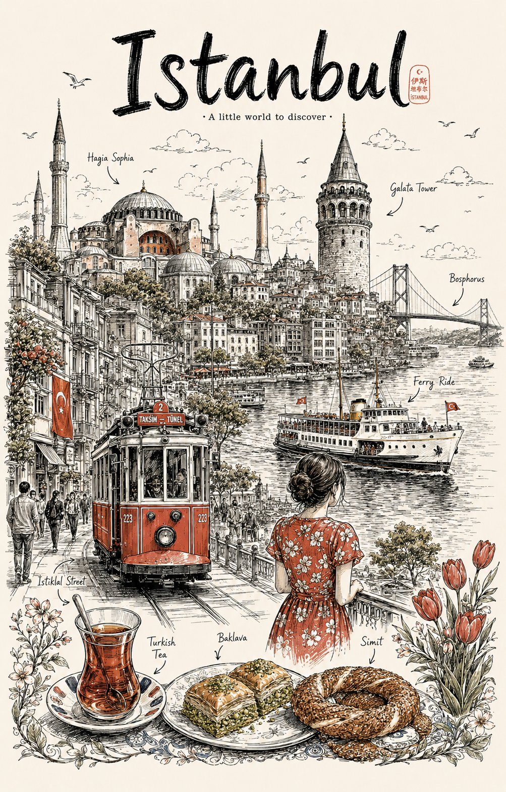 Create a premium vertical aspect ratio 4:5 travel poster for [COUNTRY], illustrated as one elegant c — AI image prompt — GPT Image 2