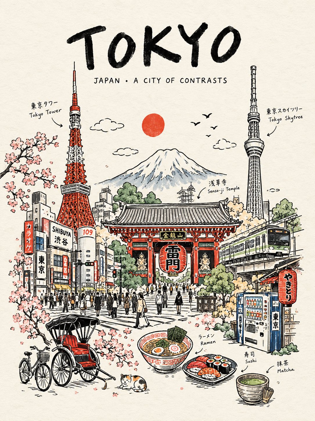 Create a premium vertical 4:5 travel poster for [COUNTRY], illustrated as one elegant continuous han — AI image prompt — GPT Image 2