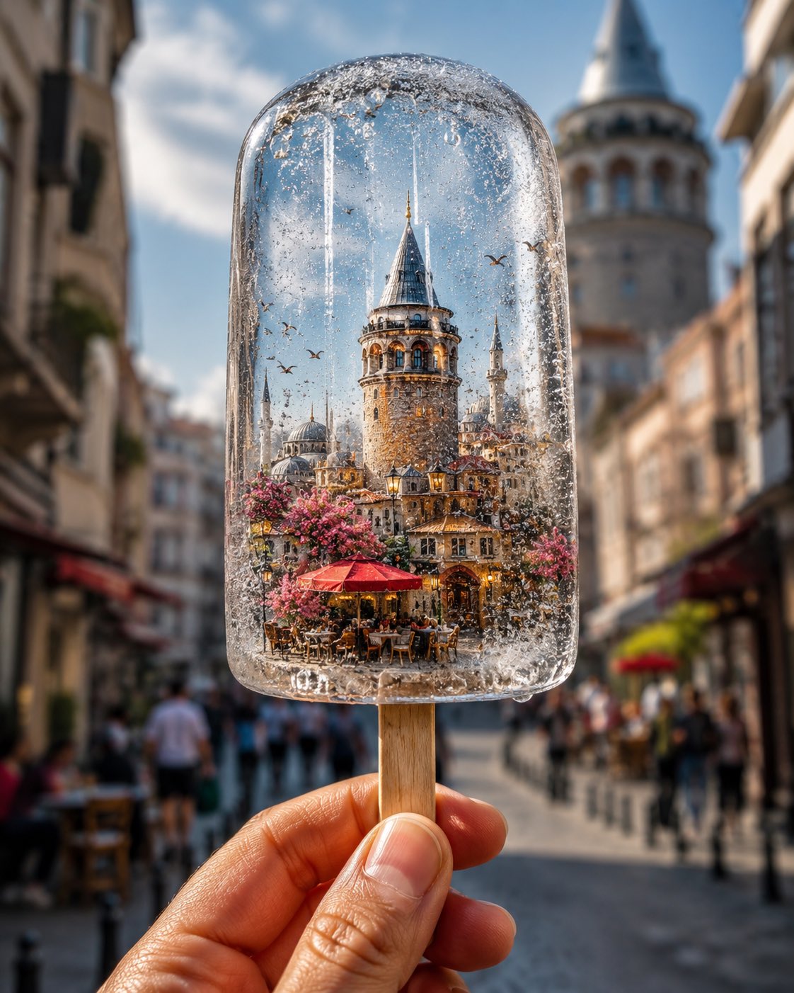 Frozen City Popsicle Travel Photo — AI image prompt — GPT Image 2 — Surreal, Cinematic - 4