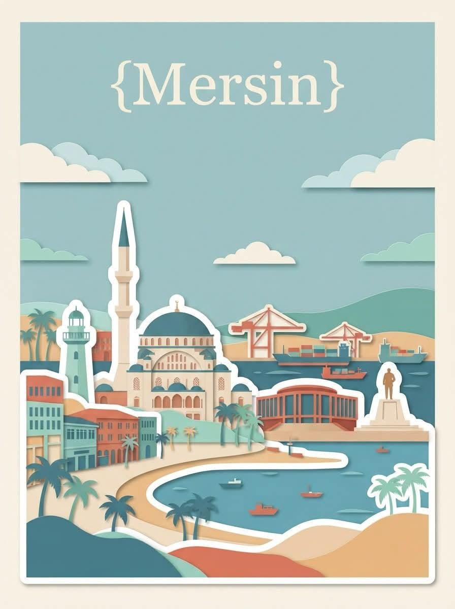 Turkish City Paper-Cut Travel Poster — AI image prompt — GPT Image 2 — Cityscape, Minimalist, Poster - 2