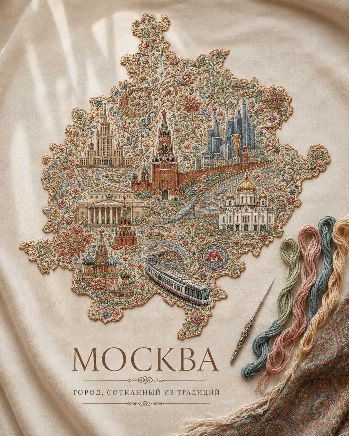 刺繍カルチャーマップポスター — AI image prompt — GPT Image 2 — Poster - 3