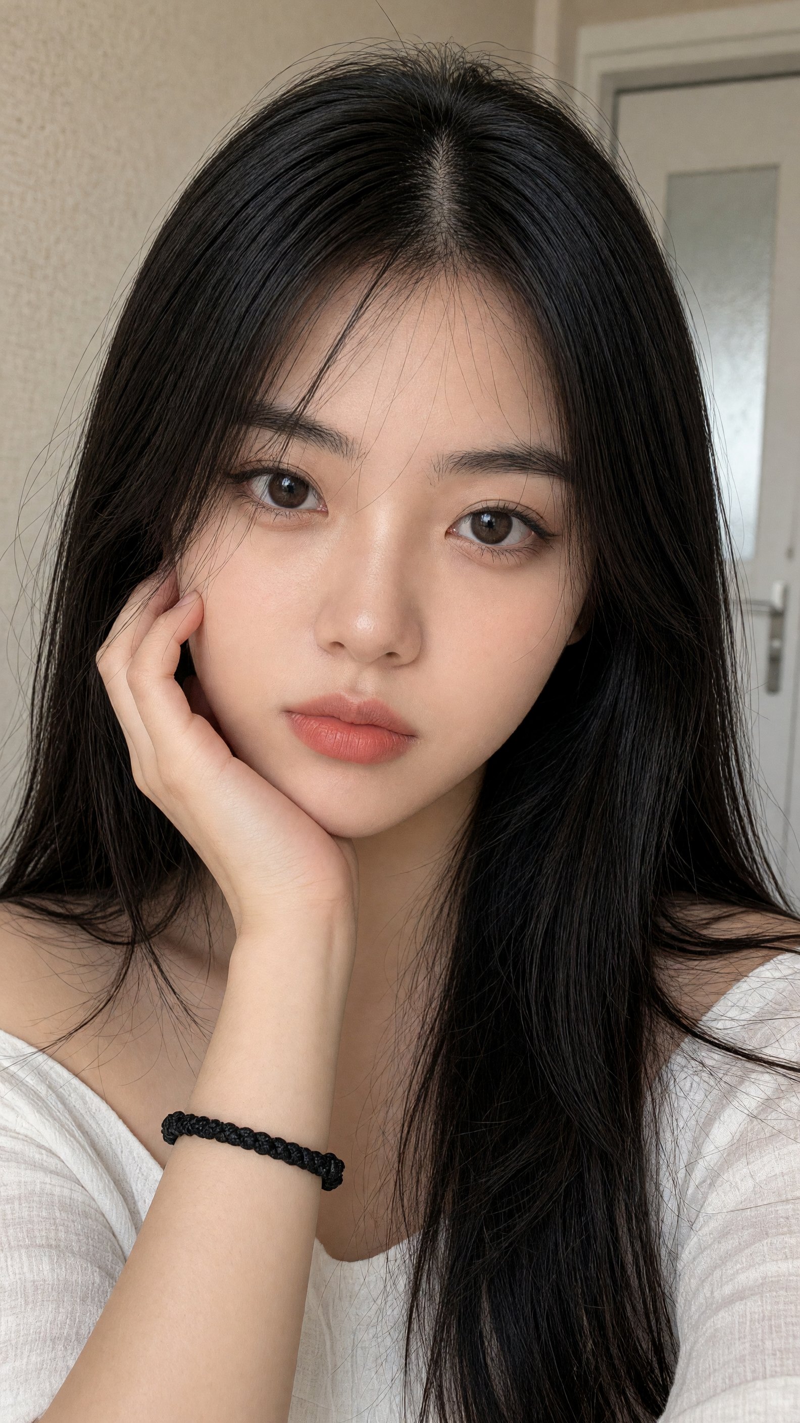 젊은 동아시아 여성 클로즈업 셀카 — AI image prompt — Grok Imagine 2 — Portrait, Realistic, Digital Art - 4