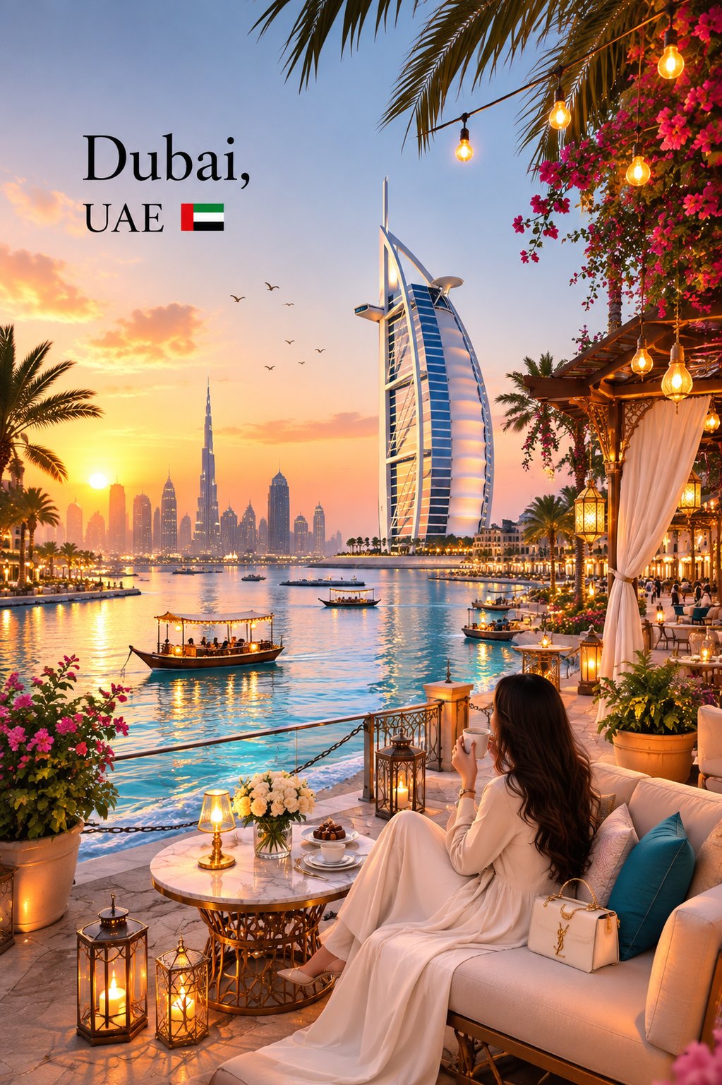 Dubai Vancouver Luxury Travel Poster — AI image prompt — GPT Image 2 — Poster, Cinematic, Cityscape - 2