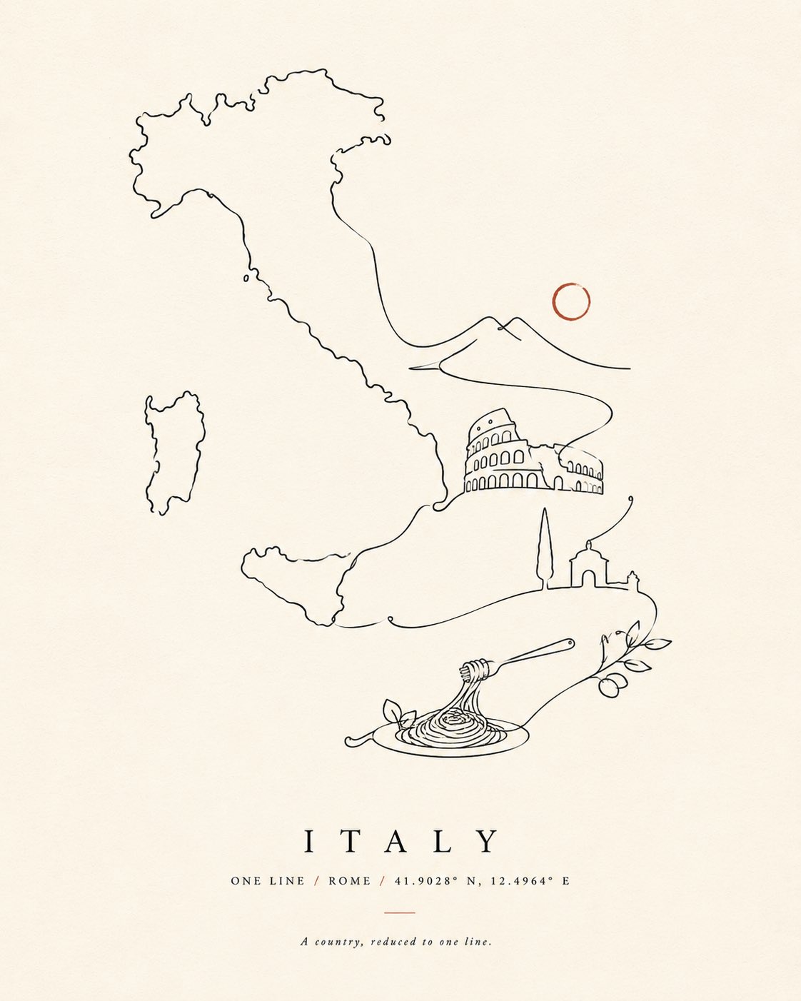 极简单线国家艺术画 — AI image prompt — GPT Image 2 — Poster, Minimalist - 4
