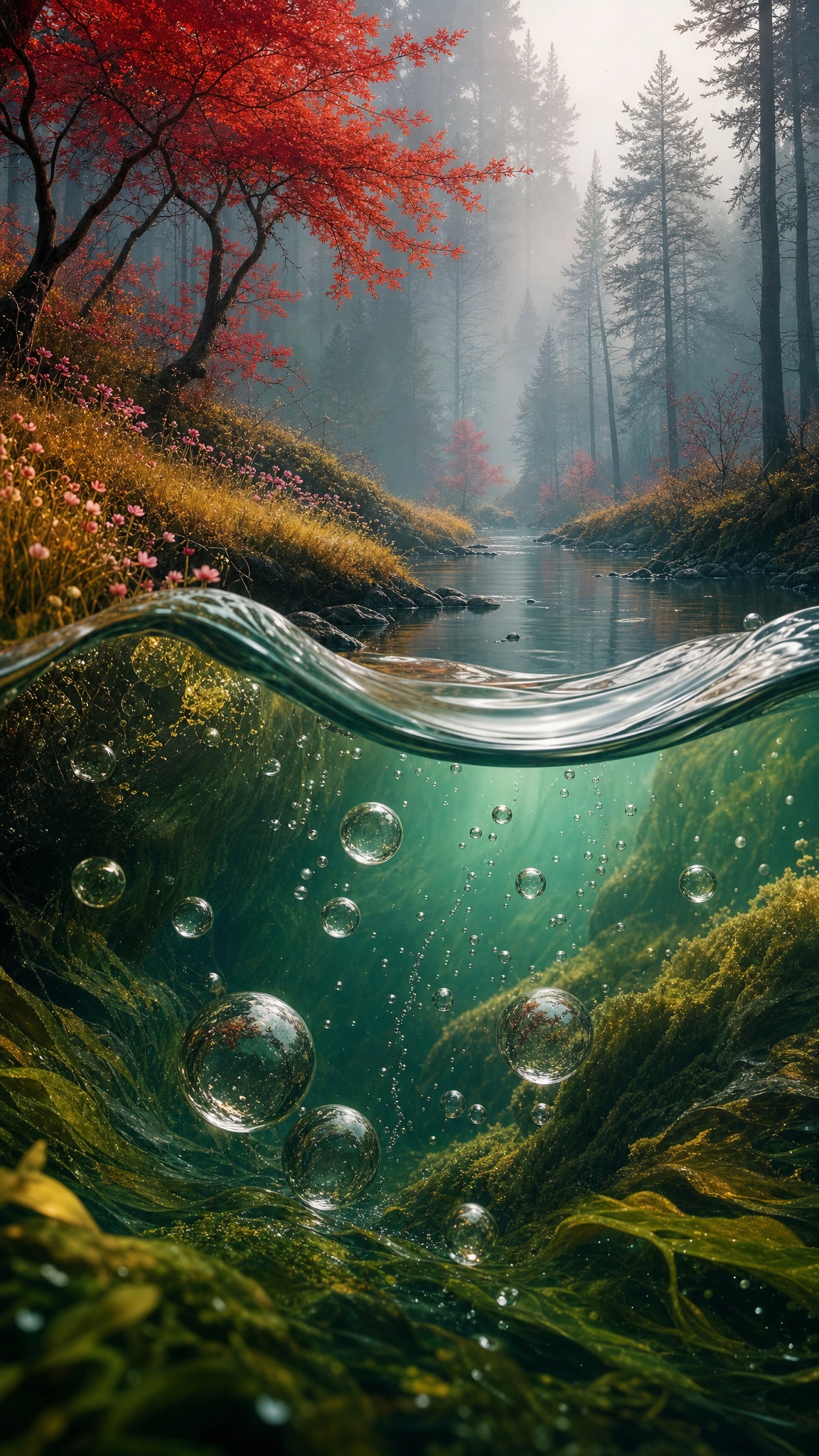 空灵框景湖景画 — AI image prompt — GPT Image 2 — Surreal, Ethereal, Landscape - 2