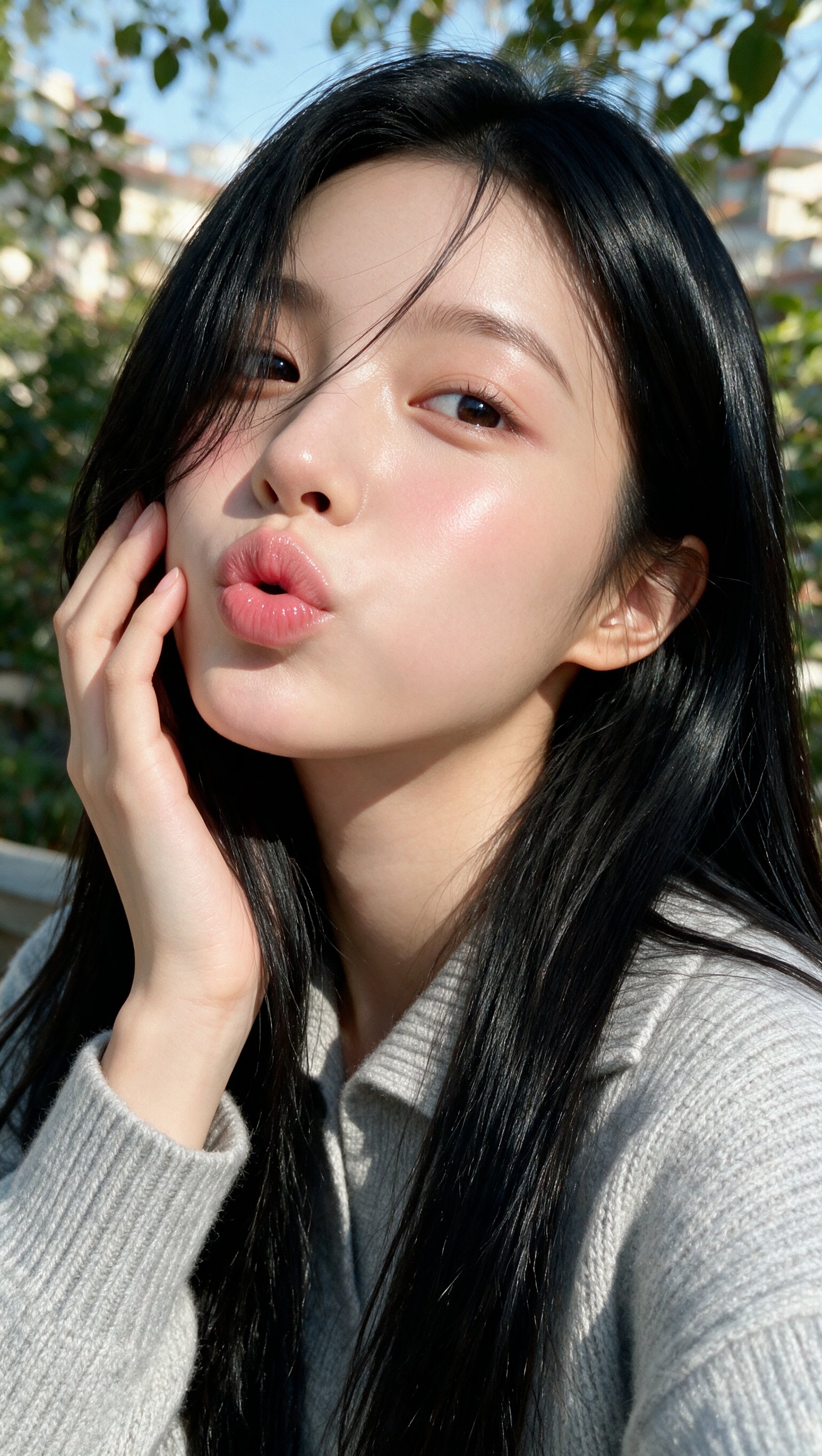 자연광 속 장난기 어린 초상 — AI image prompt — Seedream 5 — Character, Realistic, Portrait - 2