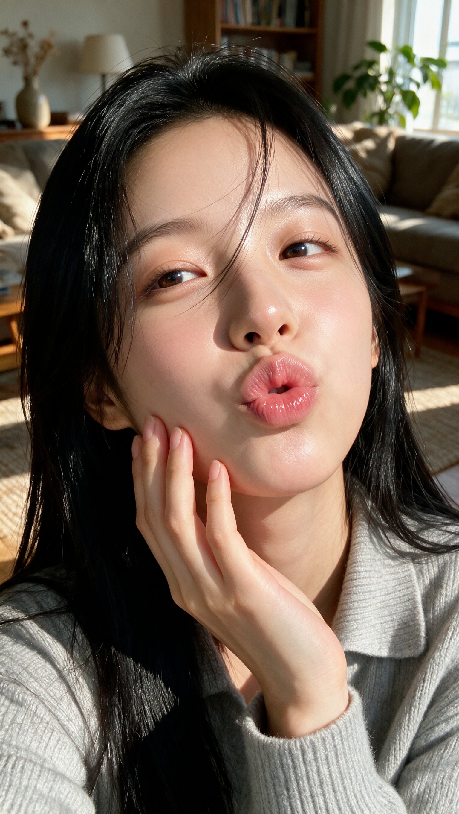 자연광 속 장난기 어린 초상 — AI image prompt — Seedream 5 — Character, Realistic, Portrait - 3