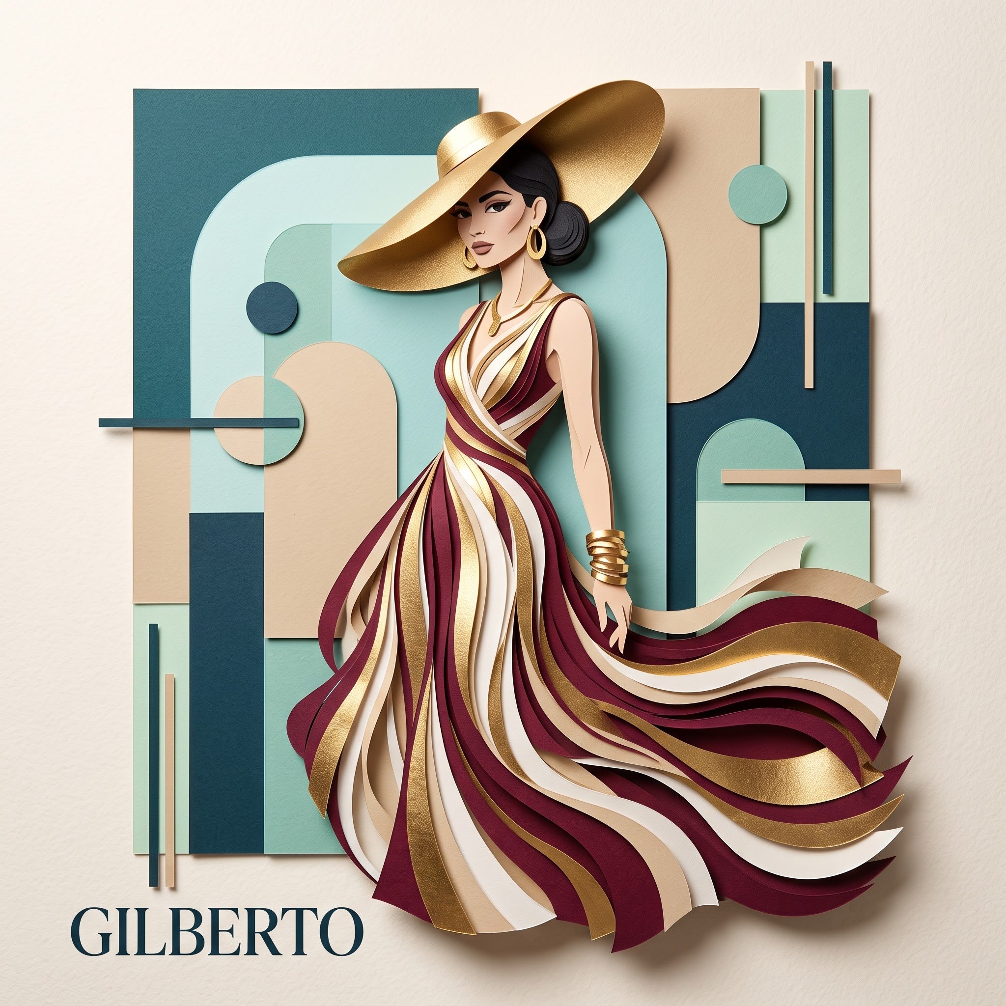 Paper Quilling Haute Couture Fashion — AI image prompt — Nano Banana — Digital Art, 3D Render, Fashion - 2