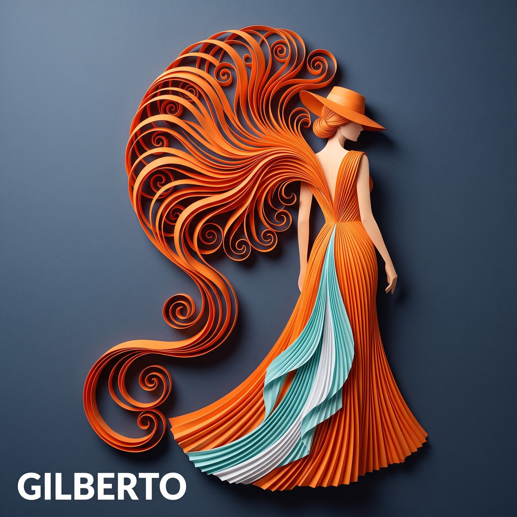 Paper Quilling Haute Couture Fashion — AI image prompt — Nano Banana — Digital Art, 3D Render, Fashion - 3
