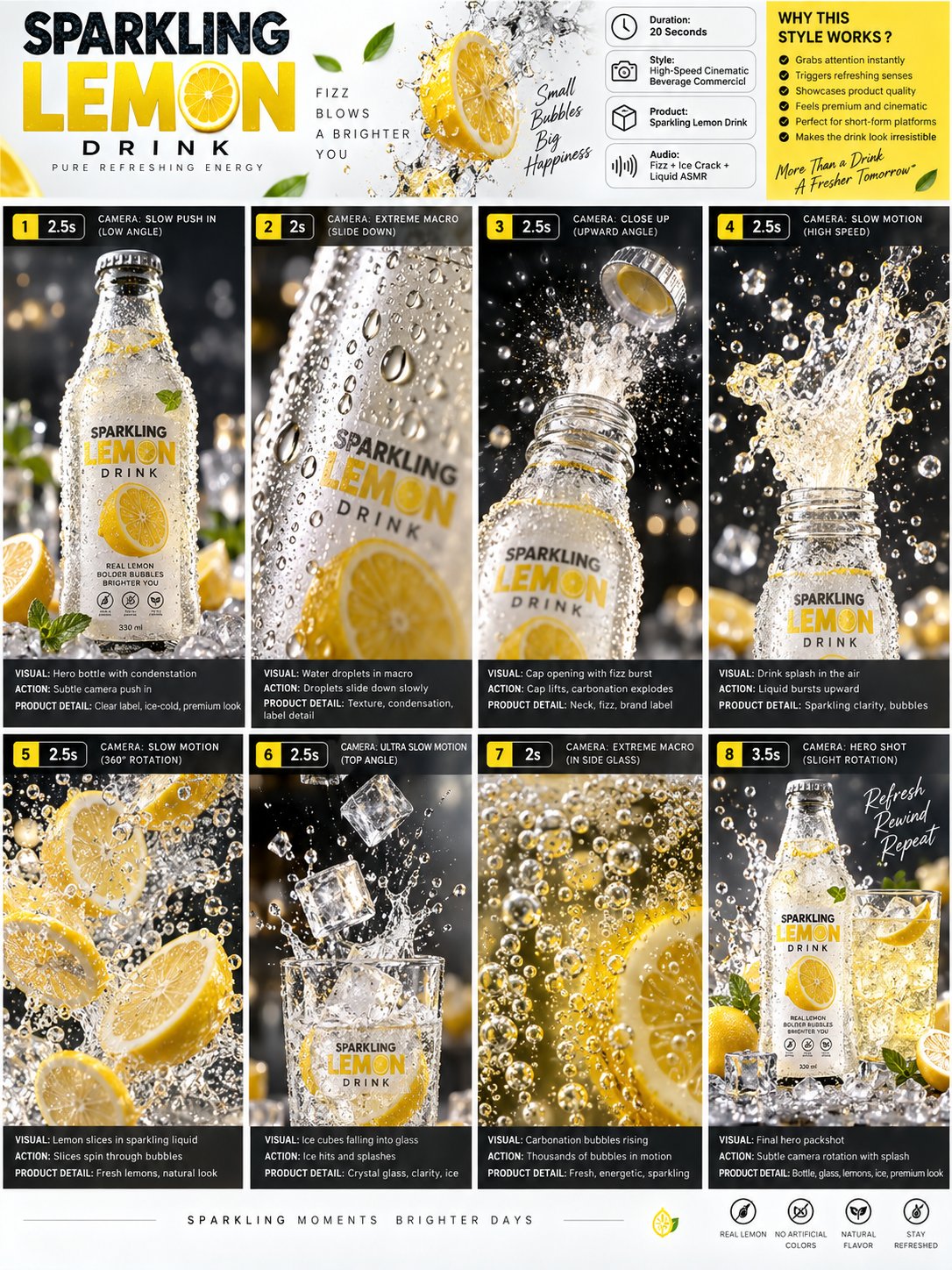 Nano Banana 2 × Gemini Omni flash 1.1

Prompt - TITLE:
Premium Sparkling Lemon Drink Product Commerc — AI image prompt — Nano Banana