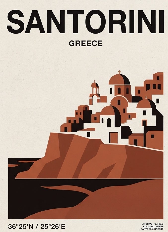 Create a minimalist cultural travel poster for [CITY, COUNTRY] where [ICONIC LANDMARK] is transforme — AI image prompt — GPT Image 2.5
