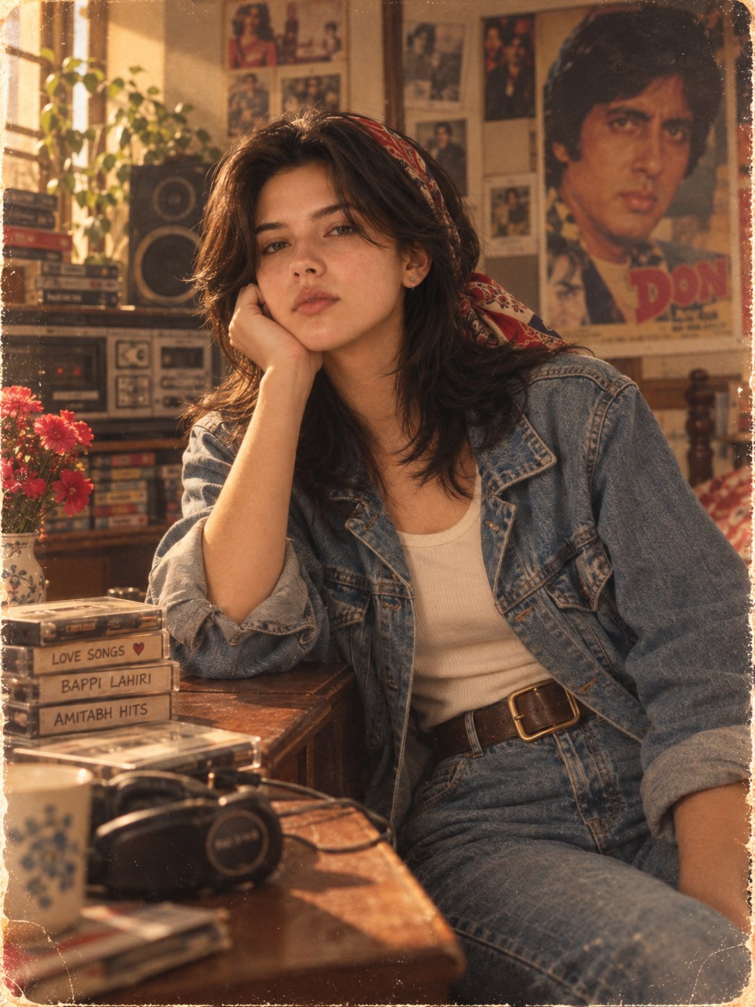 1980s Bollywood Retro Fashion Portrait — AI image prompt — GPT Image 2.5 — Cinematic, Vintage, Portrait - 3