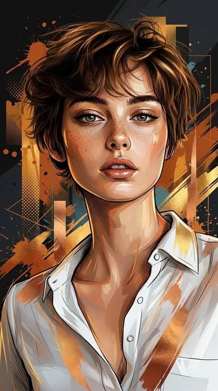 Mixed-Media Digital Illustration Portrait Style — AI image prompt — Nano Banana Pro — Abstract, Digital Art, Cinematic - 2