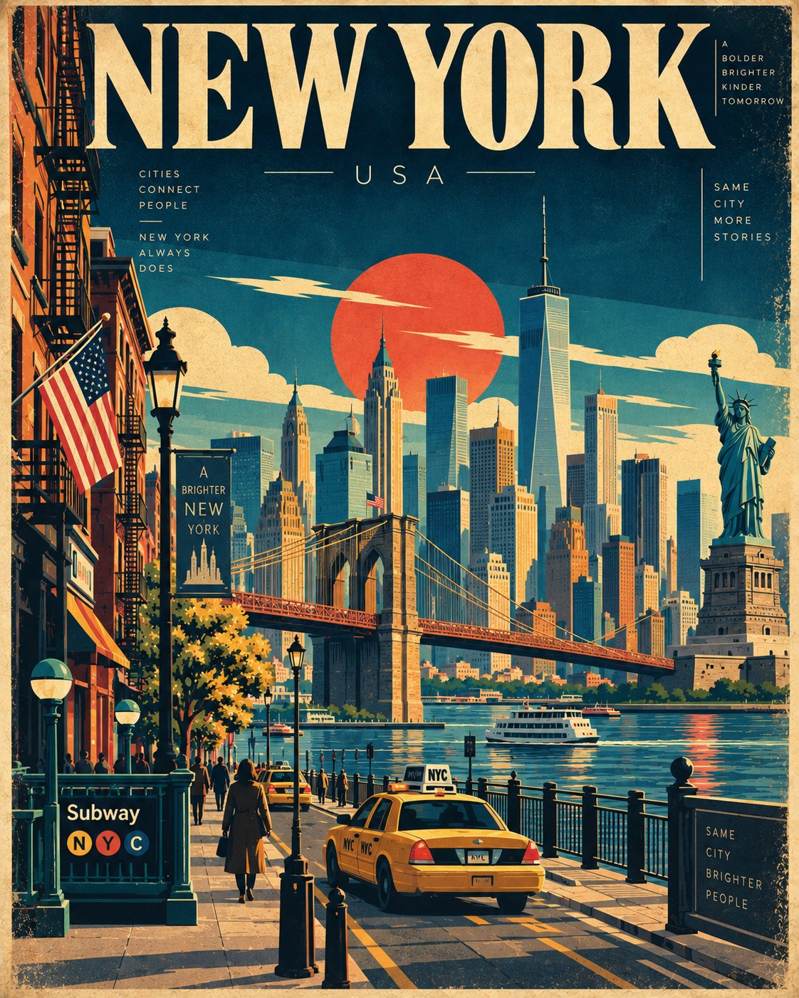 일본 기하학 여행 포스터 — AI image prompt — GPT Image 2.5 — Vector, Poster, Vintage - 4
