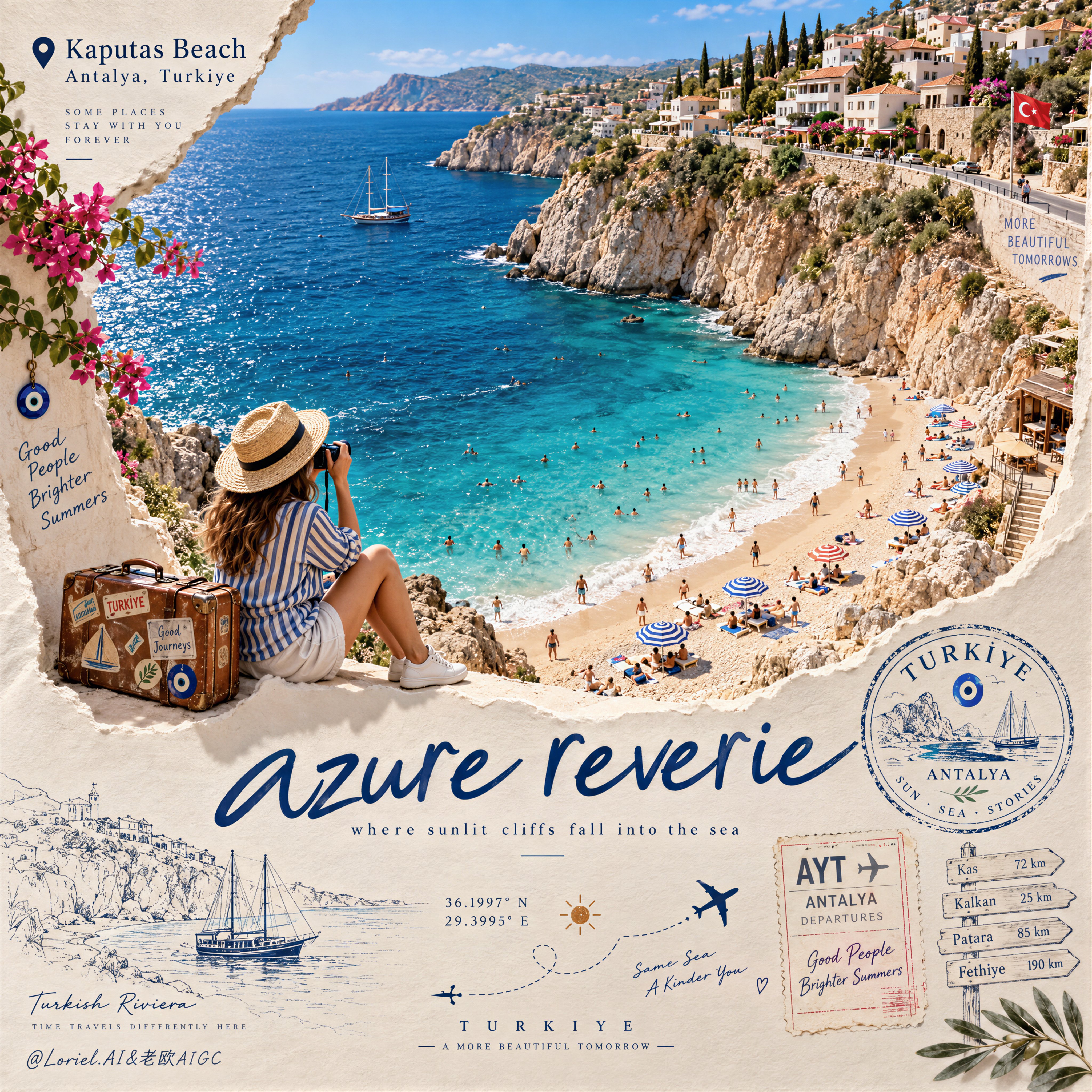 TÜRKİYE için Cannes seviyesinde bir seyahat destinasyonu reklam posteri oluştur; premium kağıt heyke — AI image prompt — GPT Image 2.5