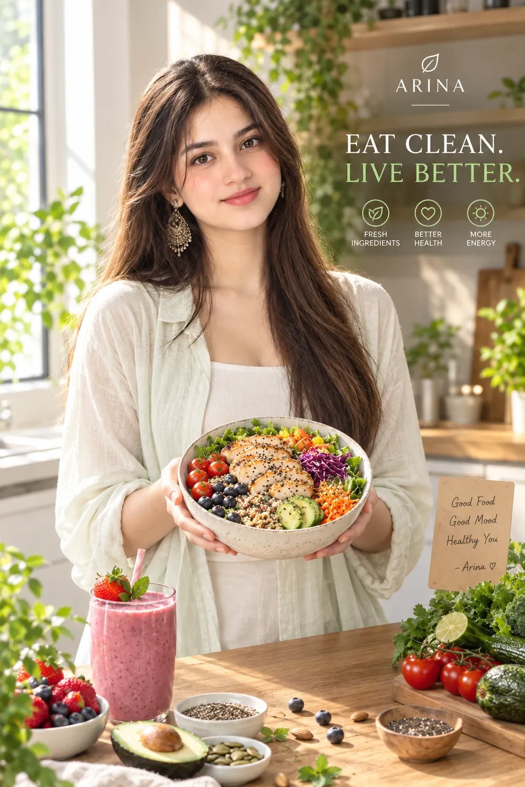 a premium, highly realistic cinematic advertisement for a healthy food brand.

Feature a beautiful y — AI image prompt — GPT Image 2