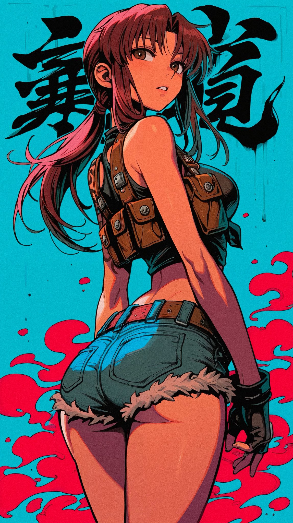 Revy Black Lagoon Street Art Anime — AI image prompt — Nano Banana Pro — Digital Art, Anime, Comic - 2