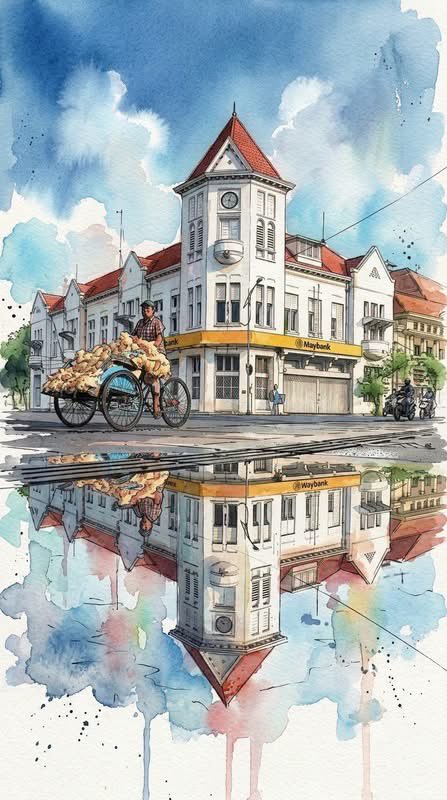 Architectural Watercolor Ink Hybrid Style — AI image prompt — Nano Banana Pro — Anime, Architecture, Watercolor - 2