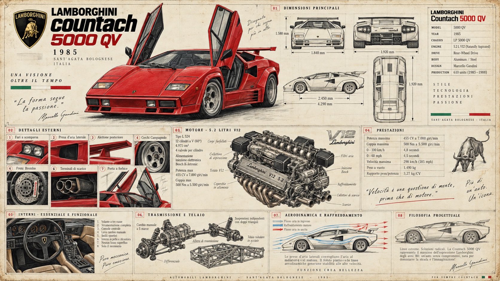 ヴィンテージ・スーパーカー設計ポスター — AI image prompt — GPT Image 2.5 — Poster, Vintage, Vehicles - 2
