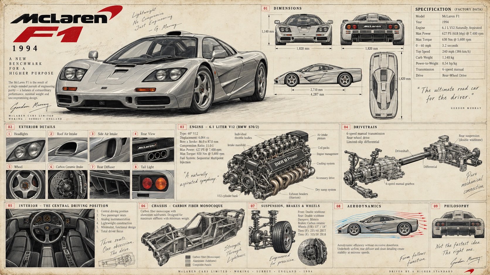 ヴィンテージ・スーパーカー設計ポスター — AI image prompt — GPT Image 2.5 — Poster, Vintage, Vehicles - 4