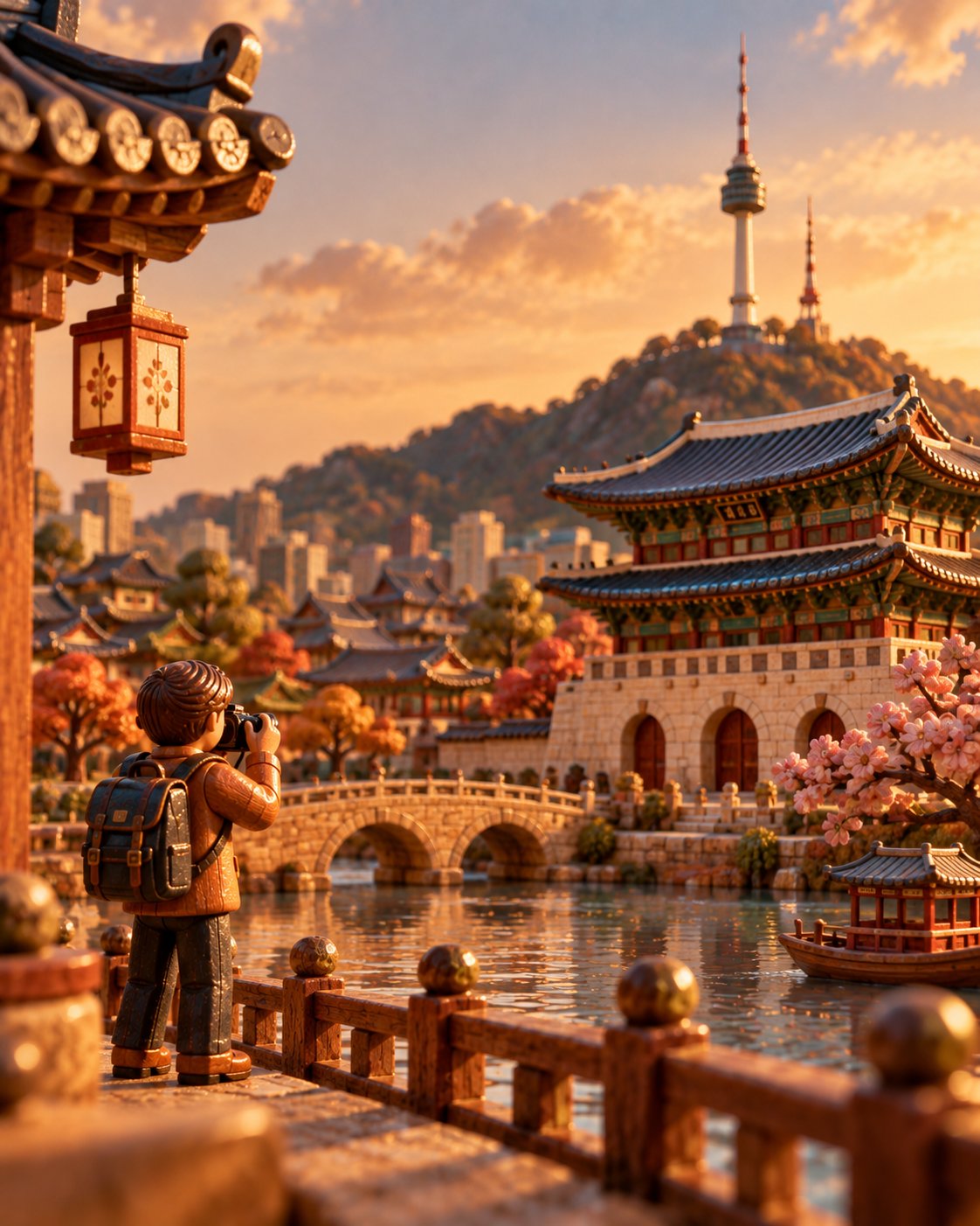 手作り木製玩具の旅ジオラマ — AI image prompt — GPT Image 2.5 — Cinematic, 3D Render, Vintage - 2