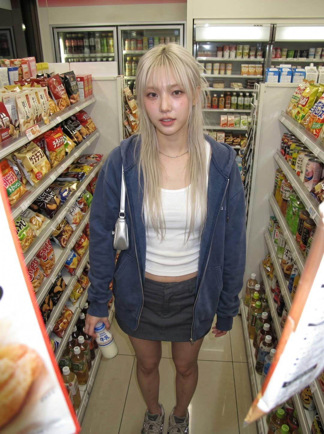 Y2K Convenience Store Idol Flash Photo — AI image prompt — GPT Image 2.5 — Fashion, Vintage, Portrait - 2