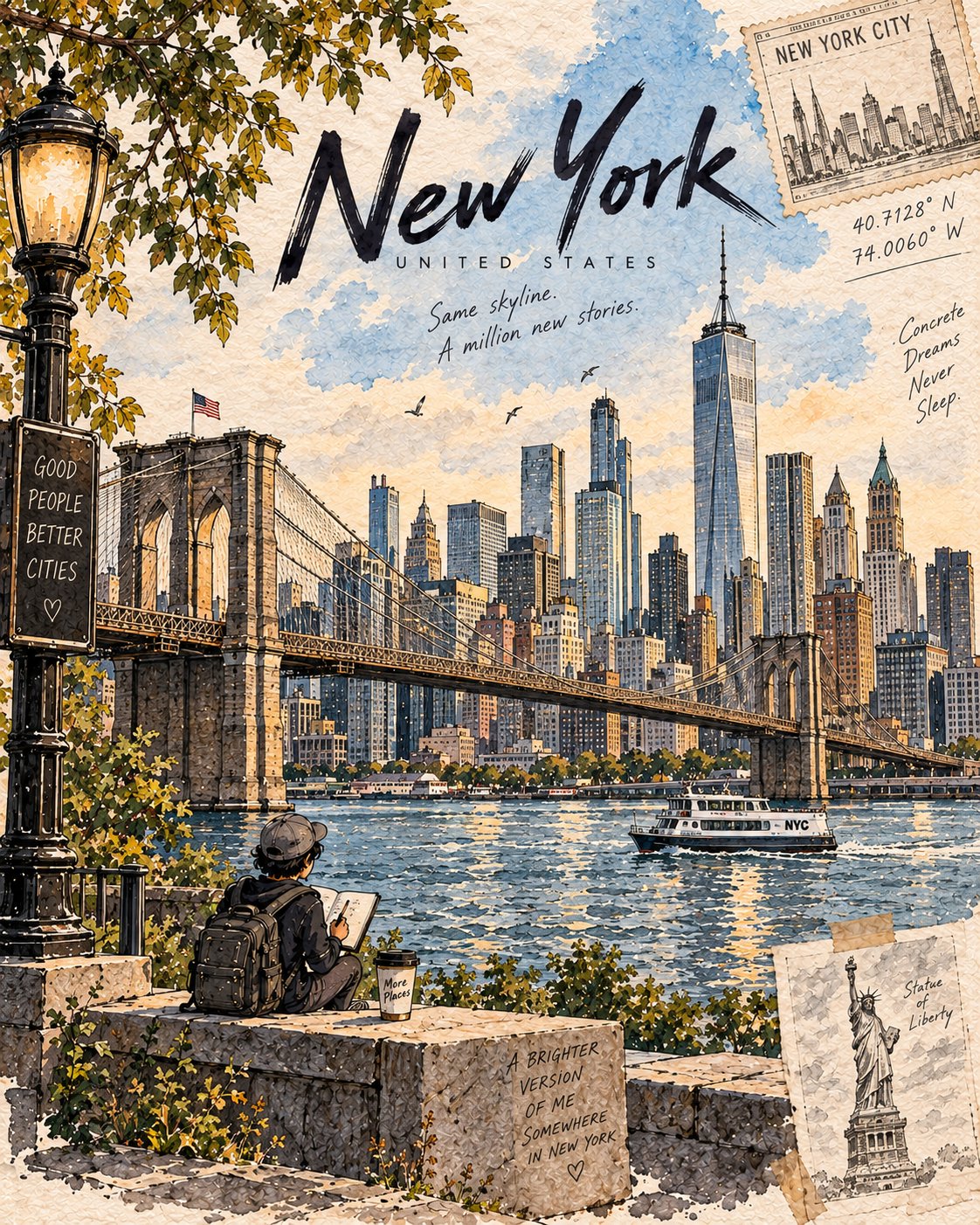 Destination Sketchbook Travel Journal Illustration — AI image prompt — GPT Image 2.5 — Architecture, Landscape - 4