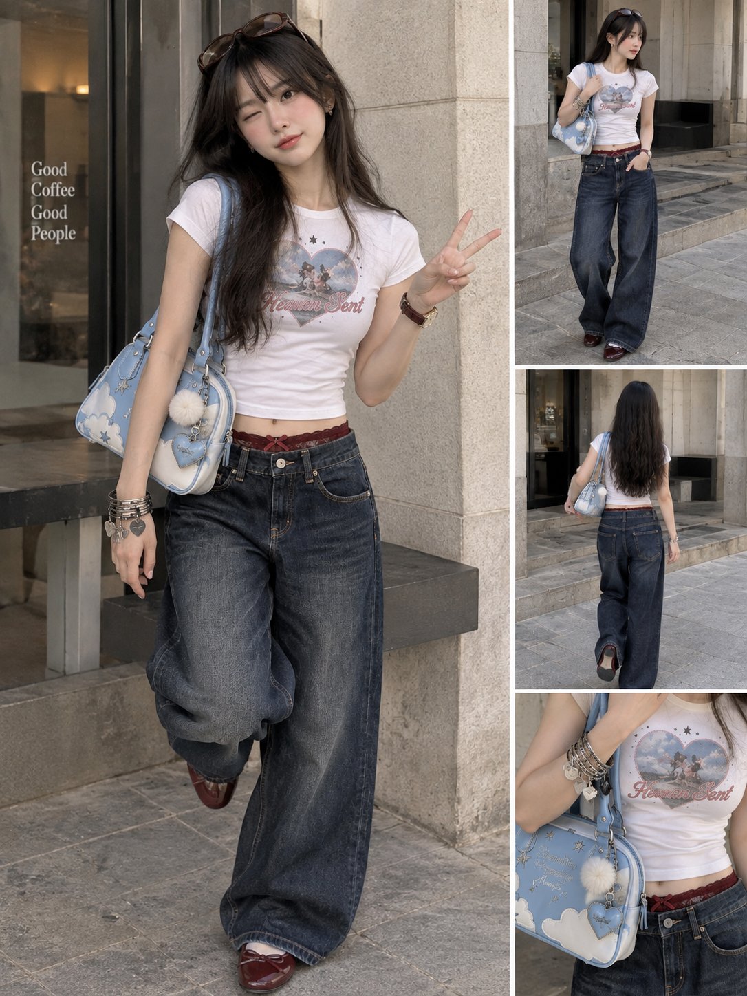 Y2Kファッション フラットレイ コーデコラージュ — AI image prompt — GPT Image 2.5 — Fashion, Vintage, Realistic - 2