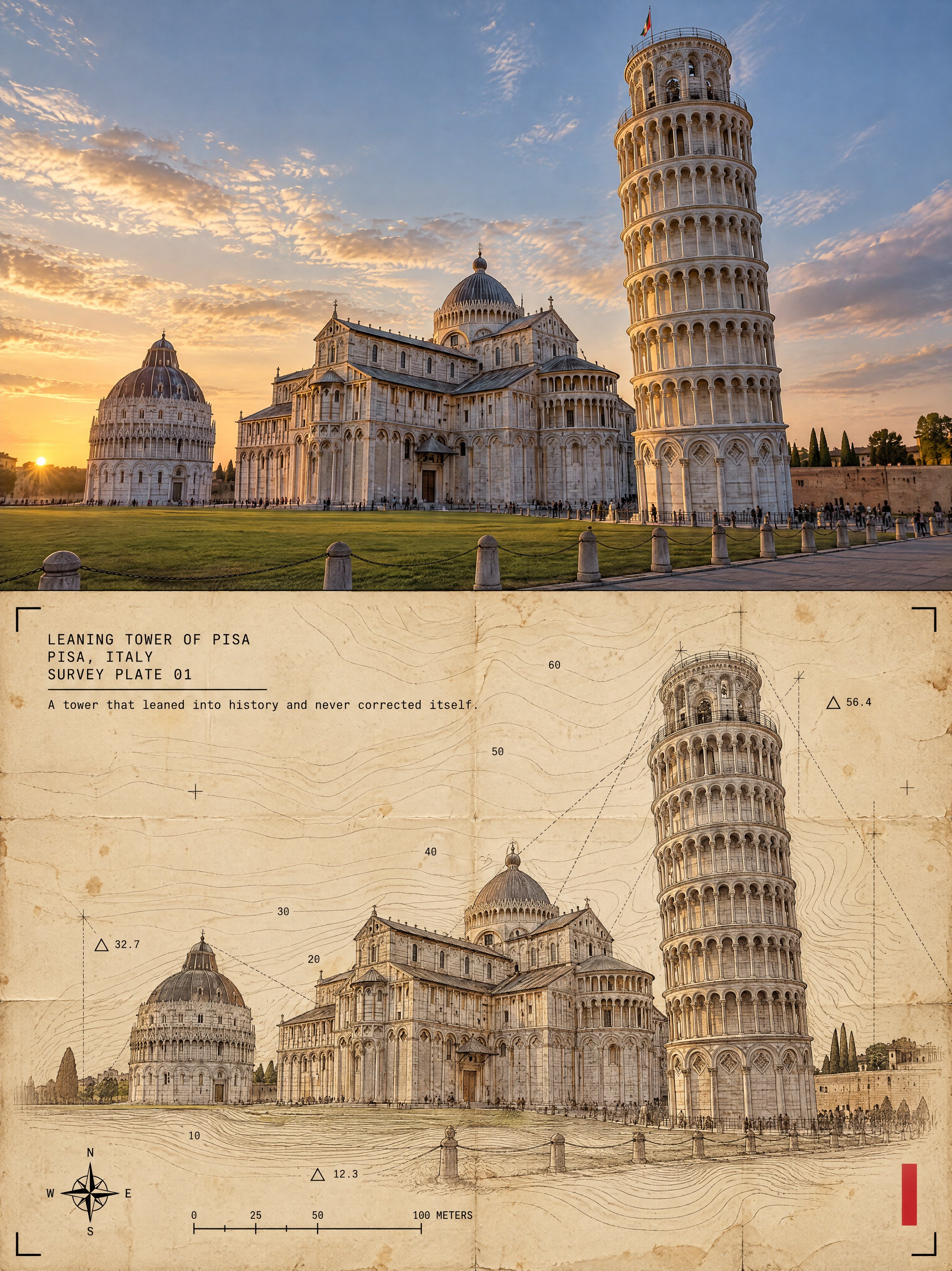 One poster, 3:4 vertical canvas. Split into two roughly equal zones — a realistic photograph on top, — AI image prompt — GPT Image 2.5