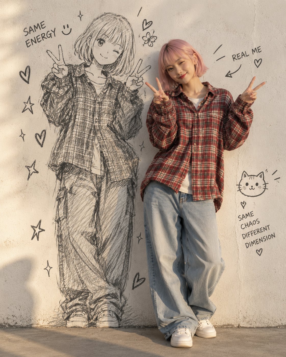 Woman Interacting With Pencil Sketch — AI image prompt — GPT Image 2.5 — Digital Art, Realistic, Portrait - 2