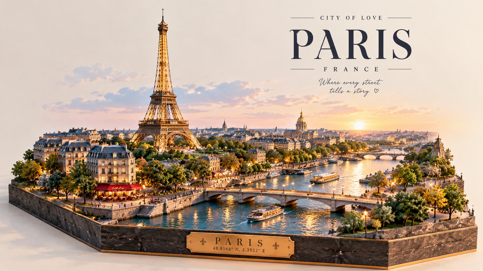 Luxury 3D Miniature City Travel Poster — AI image prompt — GPT Image 2 — 3D Render, Vintage, Cityscape - 2